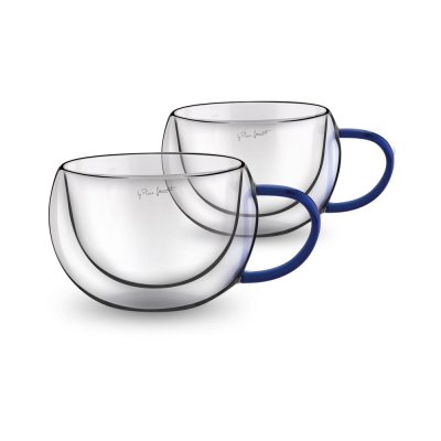 LAMART LT9113 Vaso sklenice cappuccino 270 ml 2 ks modré