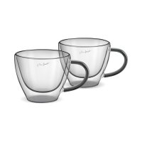 LAMART LT9117 Vaso sklenice cappuccino 190 ml 2 ks černé