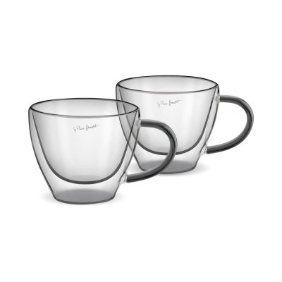 LAMART LT9117 Vaso sklenice cappuccino 190 ml 2 ks černé