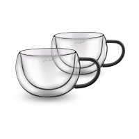 LAMART LT9114 Vaso sklenice cappuccino 270 ml 2 ks černé