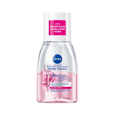 Nivea Rose Touch dvoufázový odličovač očí a make-upu 100 ml