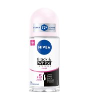 Nivea Black & White Invisible Clear kuličkový antiperspirant 50 ml