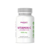 Vegmart VITAMIN C L-Ascorbic Acid 1000 mg 60 kapslí