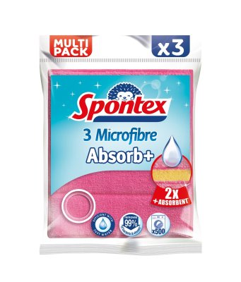 Spontex Absorb+ utěrka z mikrovlákna 3 ks