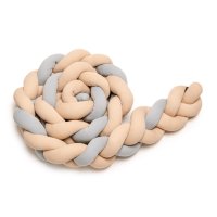 T-tomi Pletený mantinel 180 cm Beige + Grey