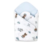 Miminu Novorozenecká zavinovačka, bavlna, Méďa pilot - bílá, modrá