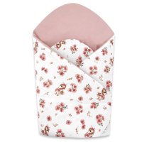 Miminu Novorozenecká zavinovačka, bavlna, Kačenky - bílá, pudrově růžová