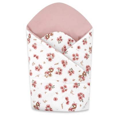 Miminu Novorozenecká zavinovačka, bavlna, Kačenky - bílá, pudrově růžová