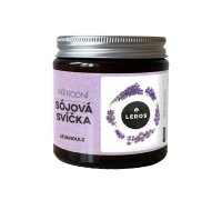 Leros Přírodní sójová svíčka Levandule 120 ml