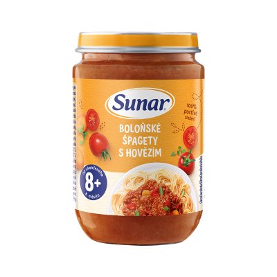 Sunar příkrm Boloňské špag.s hověz.od ukon.8m+190g