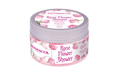 Dermacol Flower Shower Opojný tělový peeling růže 200 g