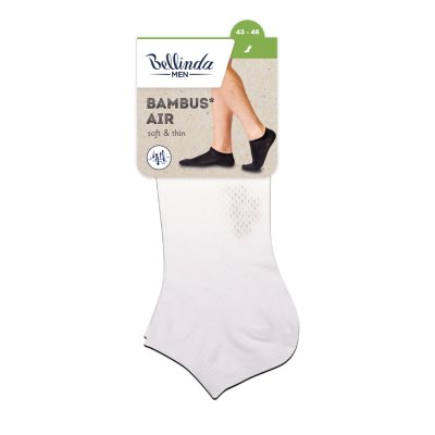 Bellinda Pánské nízké bambusové ponožky vel. 43–46 1 pár bílé
