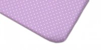 Mamo Tato Bavlněné prostěradlo 60x120cm -  Tečky fialové