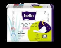 Bella Herbs Aloe Vera Night hygienické vložky 8 ks