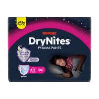 DryNites natahovací kalhotky na noc pro dívky MEGA pack 4-7 let / 17-30kg / 26ks