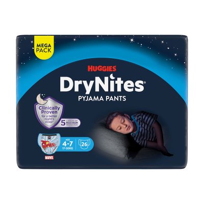 DryNites natah.kalhot.chlapci 4-7let/17-30kg/26ks