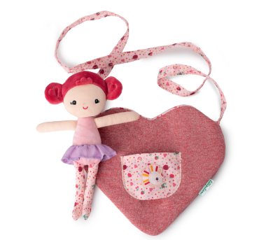 Lilliputiens kabelka ve tvaru srdce s panenkou Aline