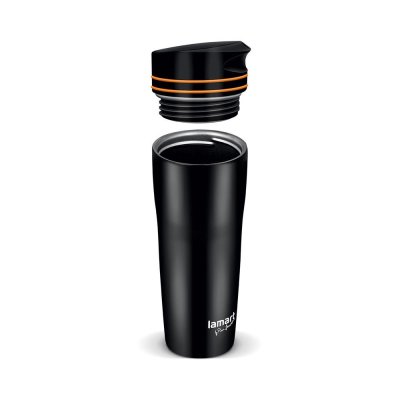LAMART LT4051 Manq 360 ml termohrnek černá/oranžová