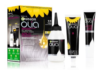 Garnier Olia 9.11 Metalická stříbrná permanentní barva na vlasy