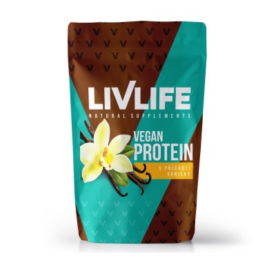 Livlife Vegan protein s příchutí vanilky 245 g