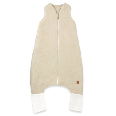 Baby Nellys Mušelínový spací vak se zahrnovacími nohavičkami - béžový, vel. S
