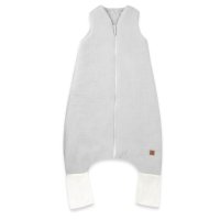 Baby Nellys Mušelínový spací vak se zahrnovacími nohavičkami - šedý, vel. M