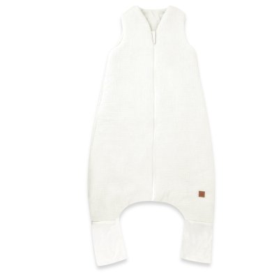 Baby Nellys Mušelínový spací vak se zahrnovacími nohavičkami - smetanový, vel. M