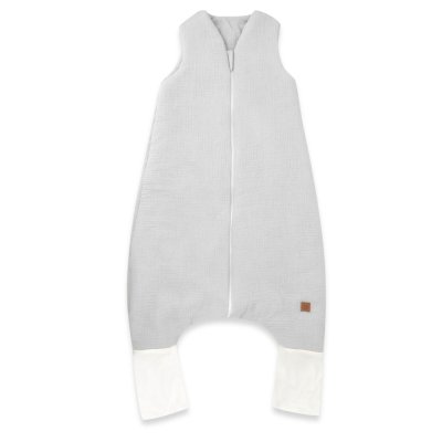 Baby Nellys Mušelínový spací vak se zahrnovacími nohavičkami - šedý, vel. S