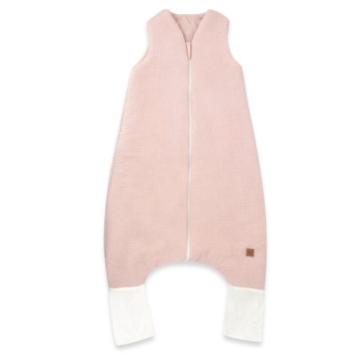 Baby Nellys Mušelínový spací vak se zahrnovacími nohavičkami - pudrově růžový, vel. M
