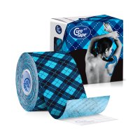 CureTape Art 5 cm x 5 m kineziologický tejp Tartan Blue