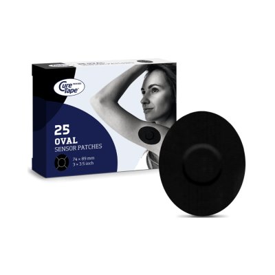 CureTape Sensor Patches náplasti na senzor 25 ks Classic černá