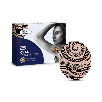 CureTape Sensor Patches náplasti na senzor 25 ks Art Tattoo