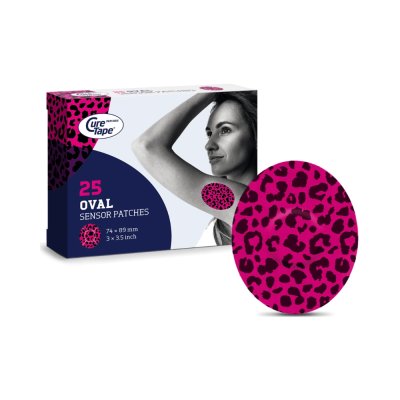 CureTape Sensor Patches náplasti na senzor 25 ks Art Leopard