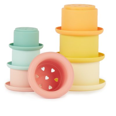 Bieco Silikonové stohovací kelímky - Tropical Vibes