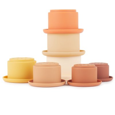 Bieco Silikonové stohovací kelímky - Chocolate Bliss