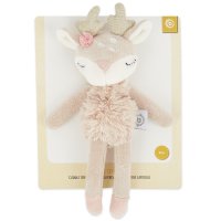 Bieco Textilní hračka jelínek Ella s chrastítkem