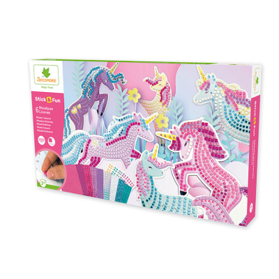 Sycomore Stick & Fun - XXL kreativní sada - mozaika - jednorožci