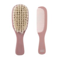 Canpol babies Hřeben a kartáč přírodní měkký Gold 0m+ 2 ks růžový