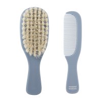 Canpol babies Hřeben a kartáč přírodní měkký Gold 0m+ 2 ks modrý