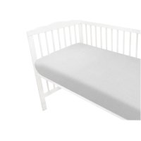 Baby Nellys Mušelínové prostěradlo do postýlky 60 x 120 NATURE double - šedé