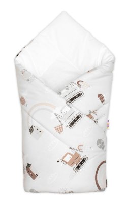 Baby Nellys Zavinovačka pro miminko Klasik Malý stavitel, šedá