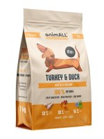 animALL Mini Turkey & Duck granule pro psy 7 kg