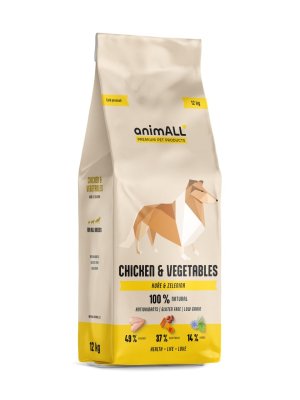 animALL Chicken&Vegetables granule pro psy 12 kg
