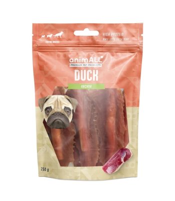 animALL Kachní prsa na buvolí tyčce pamlsky pro psy 250 g