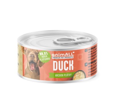 animALL Kachna plátky konzerva pro psy 80 g