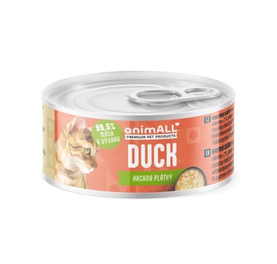 animALL Kachna plátky konzerva pro kočky 80 g