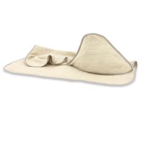 Baby Nellys Mušelínová osuška s kapucí NATURE, 100x100 cm, béžová