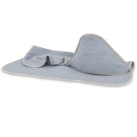 Baby Nellys Mušelínová osuška s kapucí NATURE, 100x100 cm, jeans