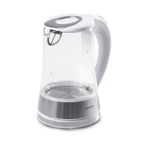 Orava Skleněná varná konvice s LED podsvícením, bílá