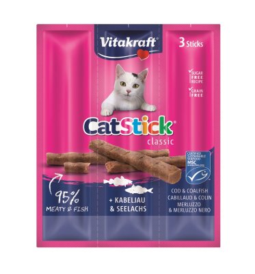 Vitakraft Cat Stick treska a treska tmavá 3x6 g